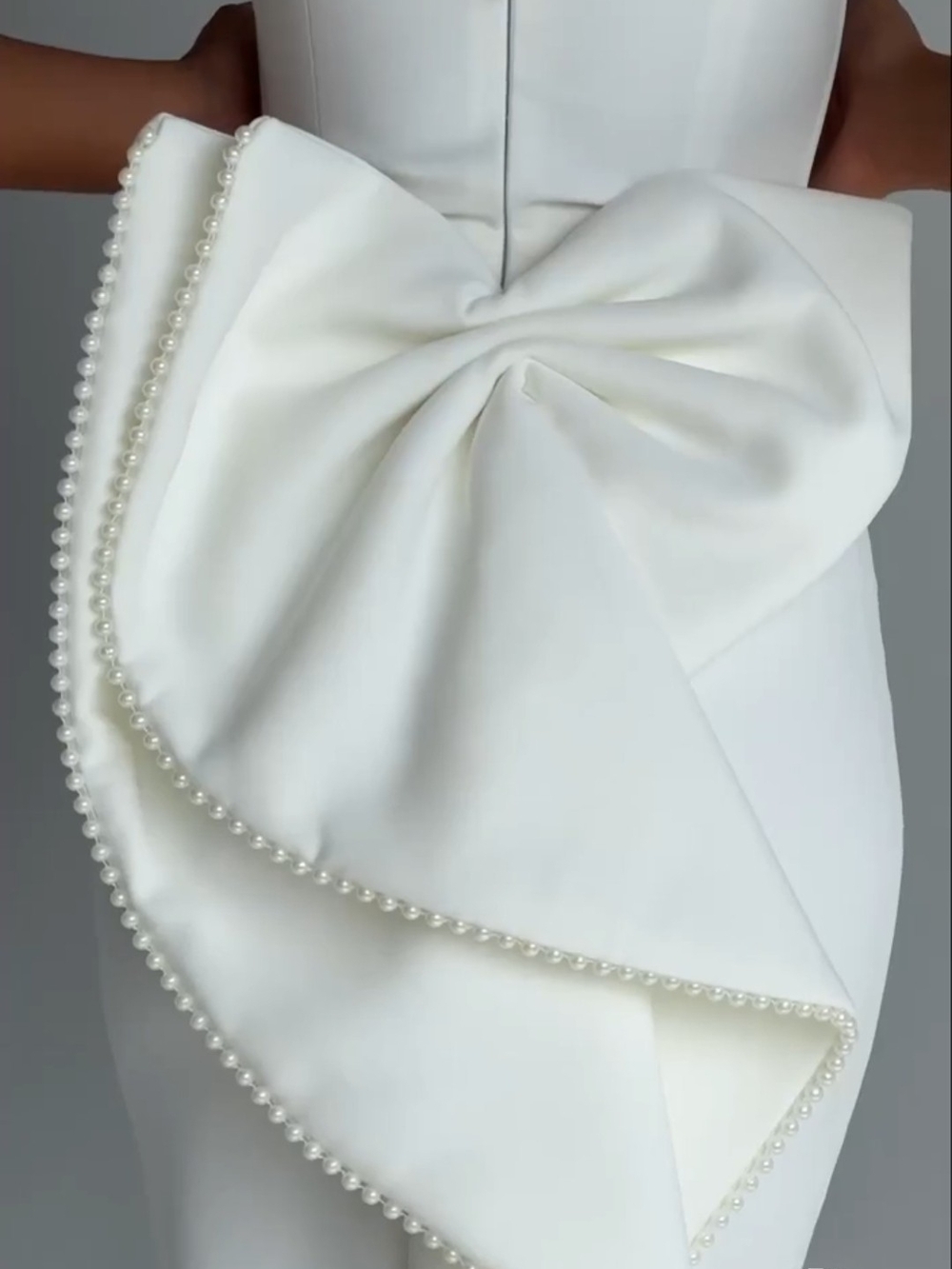 Babyboo Magnolia Maxi Weeding Ivory Bow Dress - Picture 7 of 15